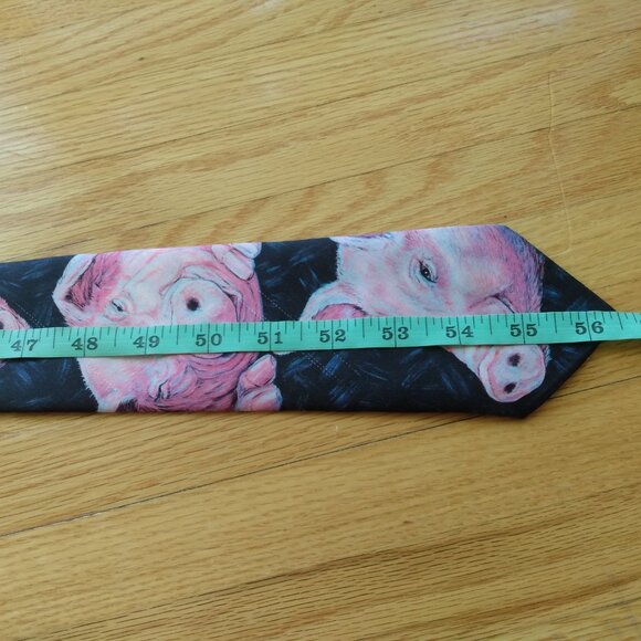Vintage 80s Pig Necktie Novelty Tie Ralph Marlin Blaine Heilman 1989 - Picture 12 of 13